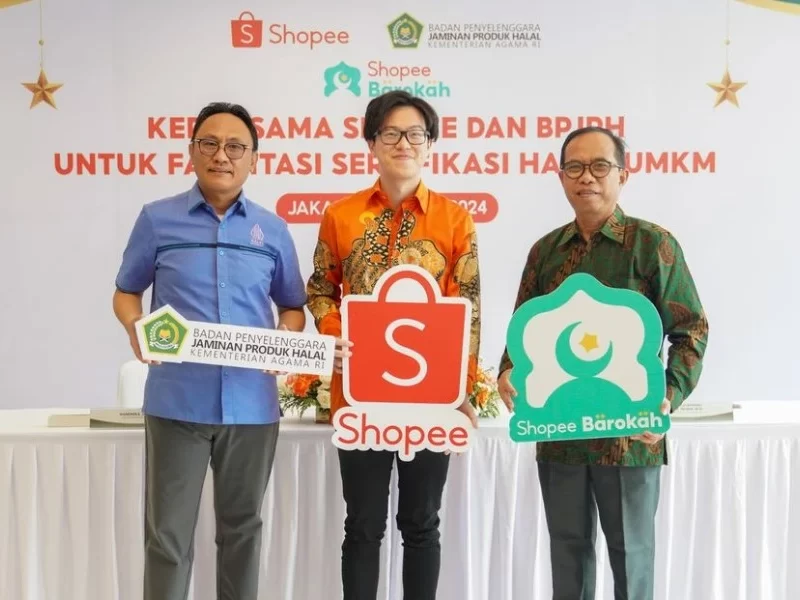 kabar umkm kolaborasi shopee dan BPJPH terkait sertifikasi halal