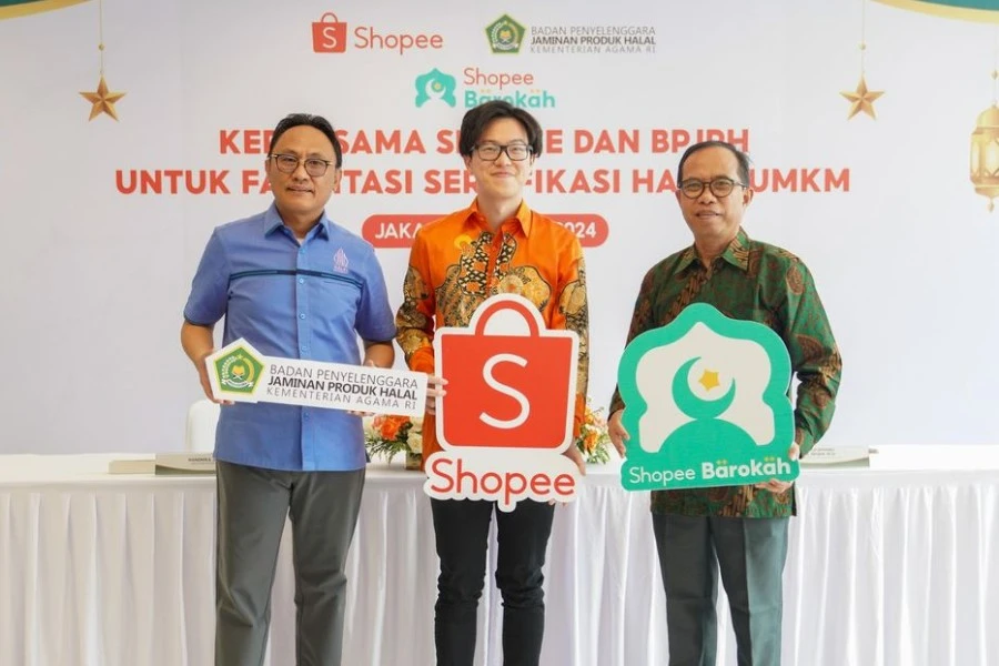 kabar umkm kolaborasi shopee dan BPJPH terkait sertifikasi halal